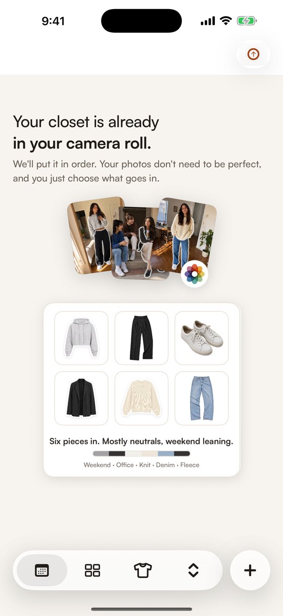 Smart Import in STYLD finding six pieces in a camera roll photo